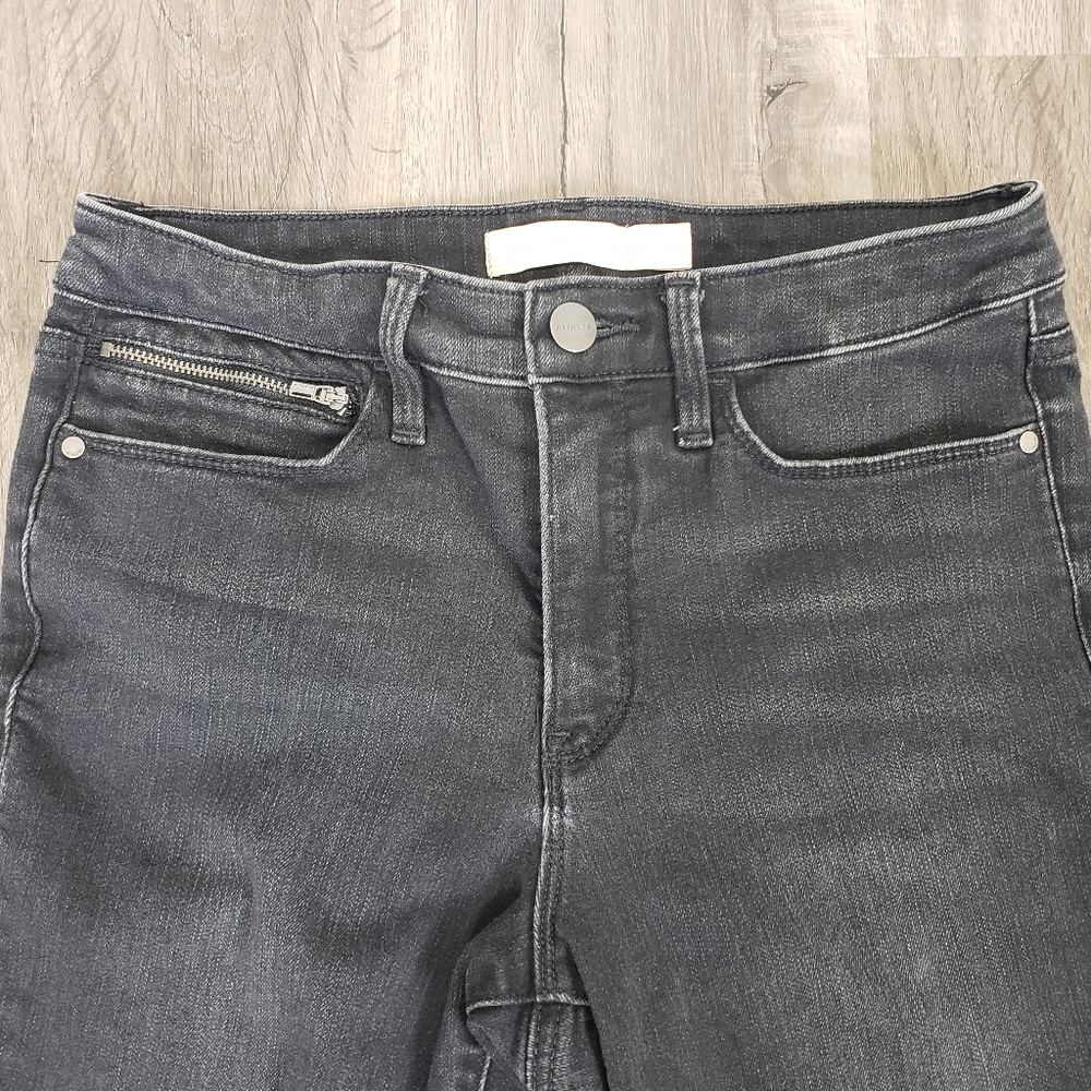 Athleta Sculptex Women's 6 Black Denim Stretch Mid Rise Ankle Jeans Zippers - Picture 10 of 11